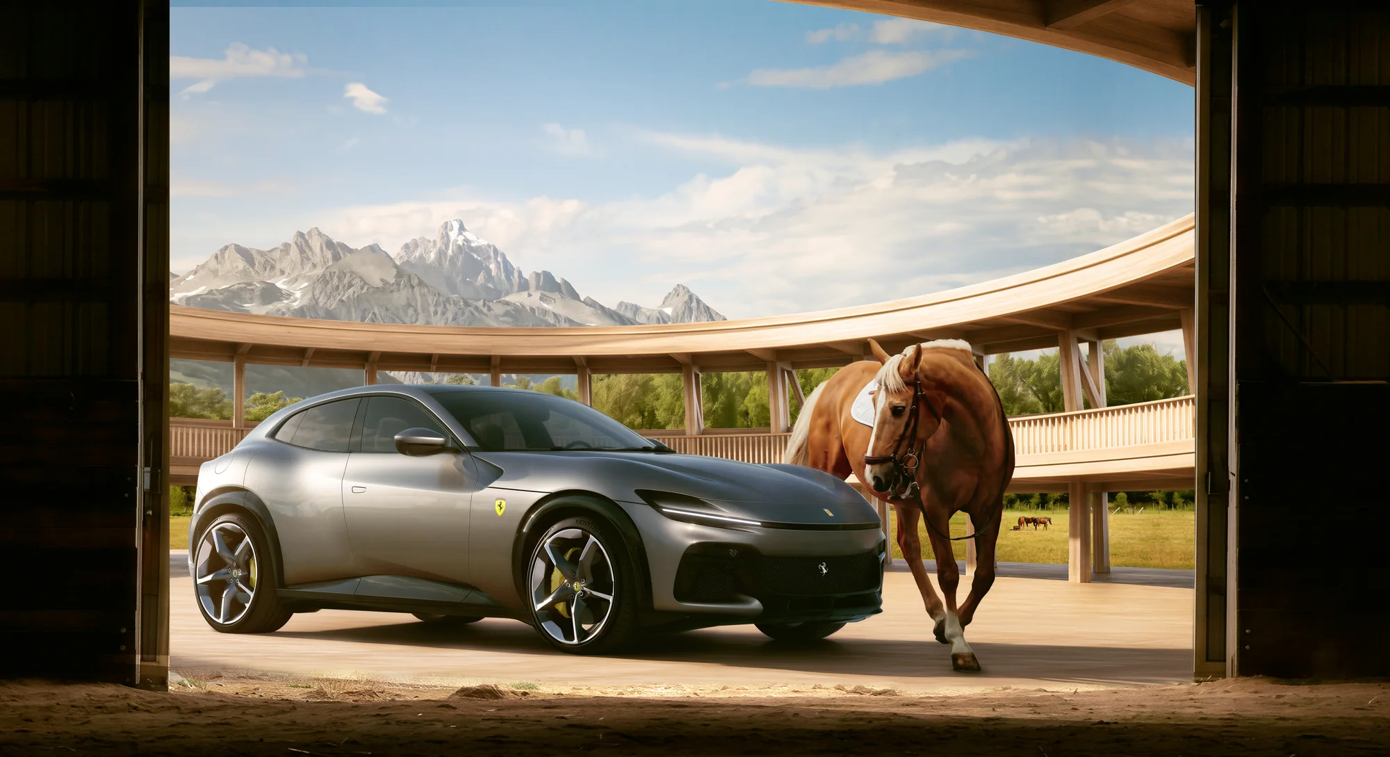 Ferrari Purosangue: automotive key visual, board 2