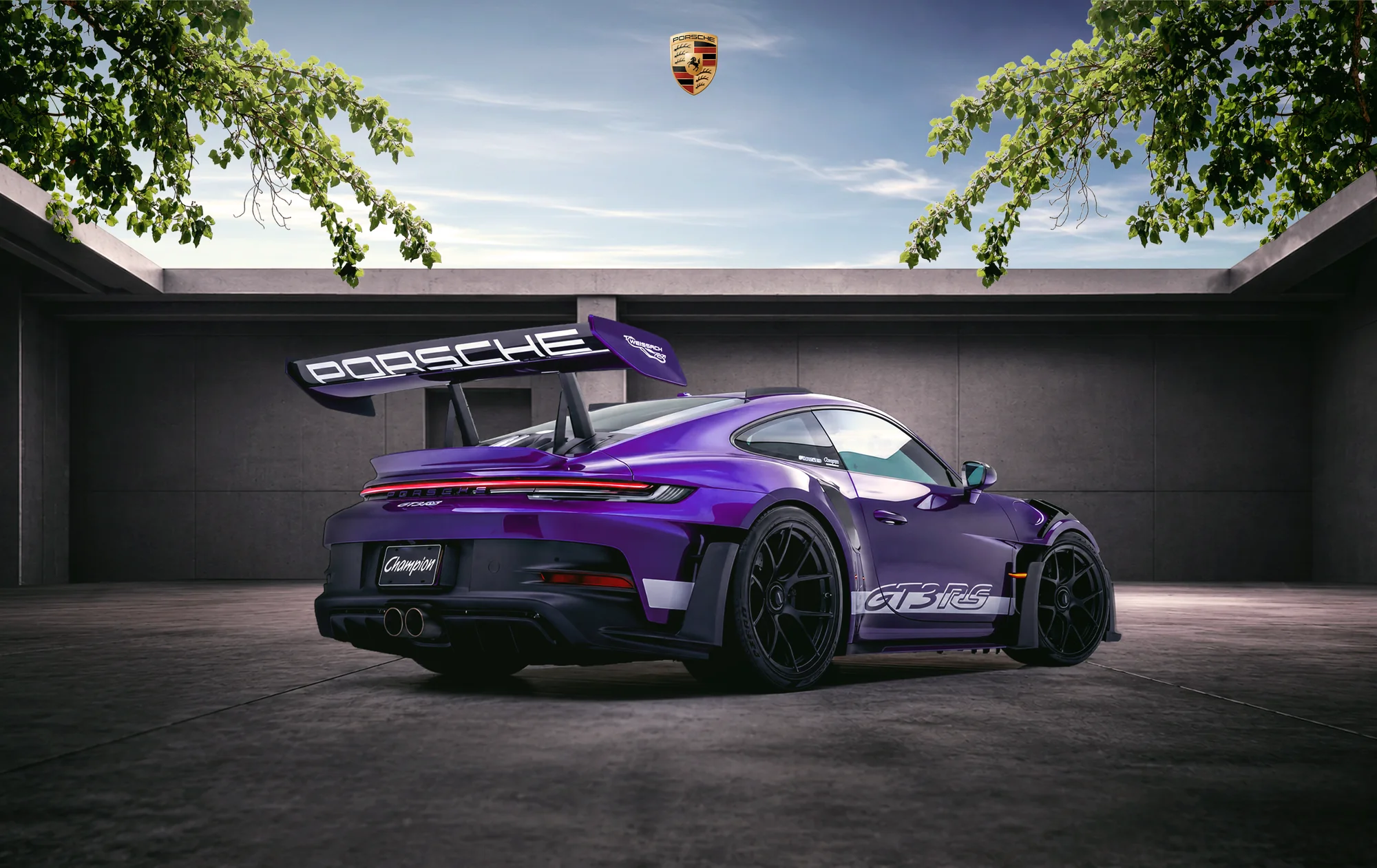 Porsche 911 GT3 RS: automotive key visual, board 2