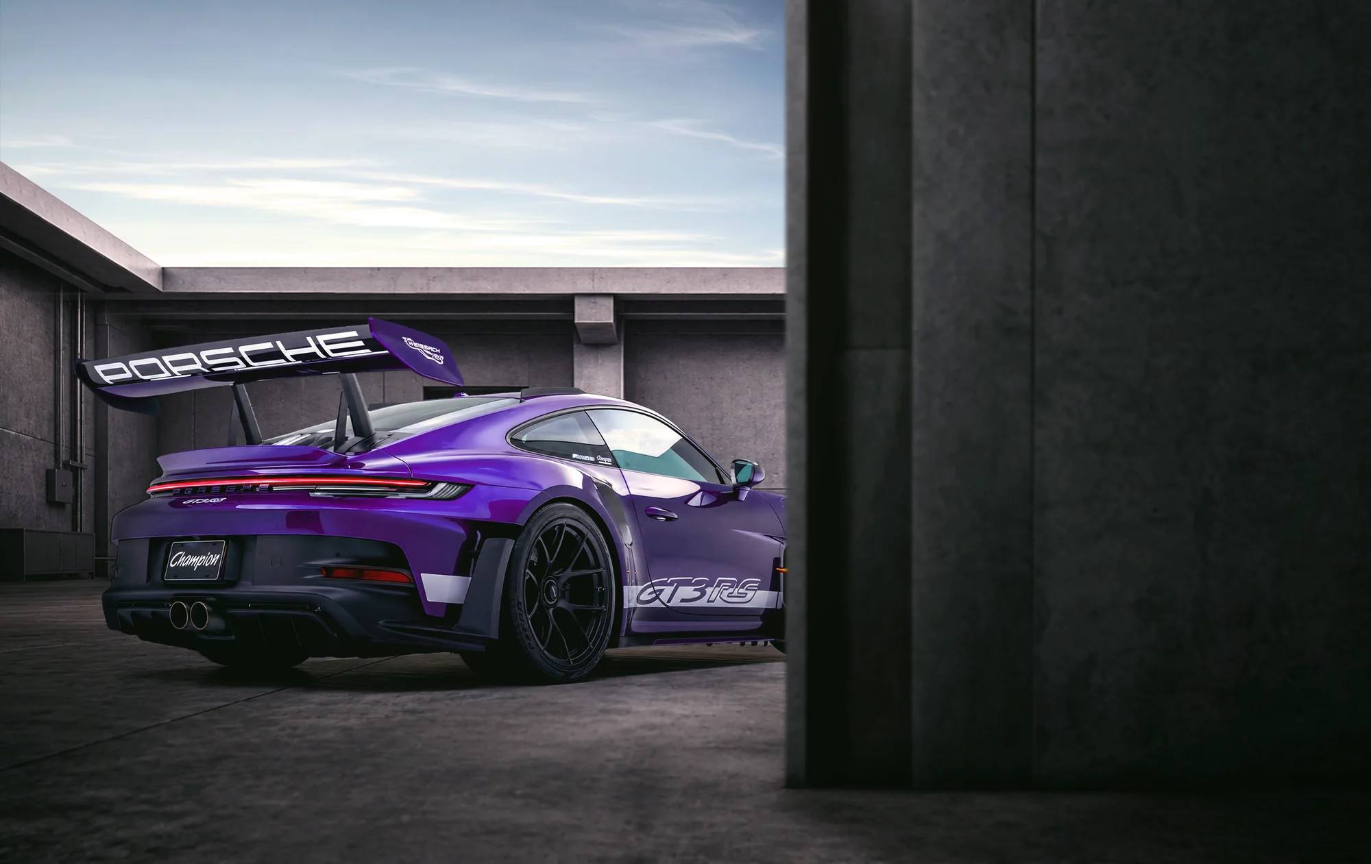 Porsche 911 GT3 RS: automotive key visual, board 4